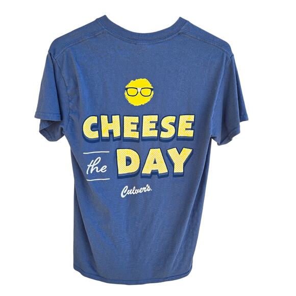 Culvers Curd Nerd T-shirt Blue Cheese the Day Gildan Ultra Cotton Size Small - Picture 1 of 13